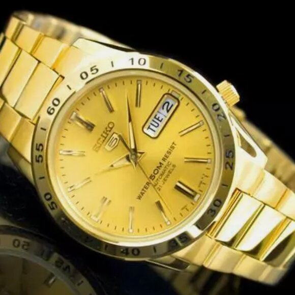 NEW Seiko Automatic Gold Tone Analog Men´s Watch